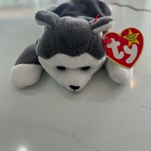 Ty Gray and White Husky Stuffed Animal Beanie Baby